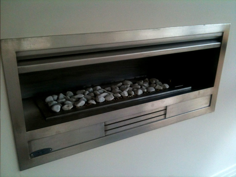 Flueless Built In Single Sided Fireplace