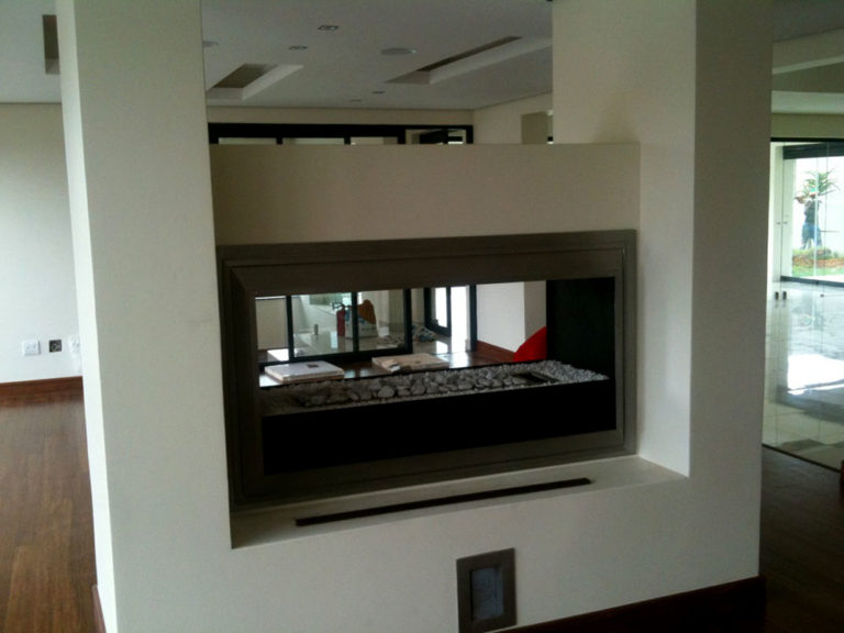 Nyoni Flueless Built In Double Sided Fireplace