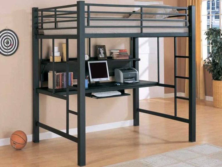 Steel bed and office space